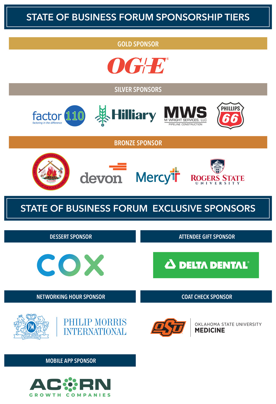 2023 State of Business Forum Sponsors