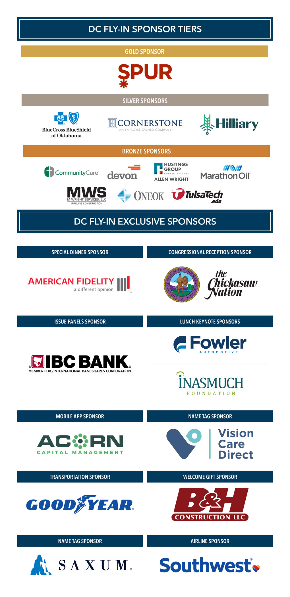 2024 Washington DC Fly-In Sponsors