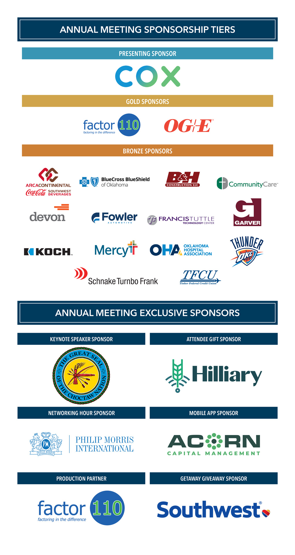 Annual Meeting Sponsors