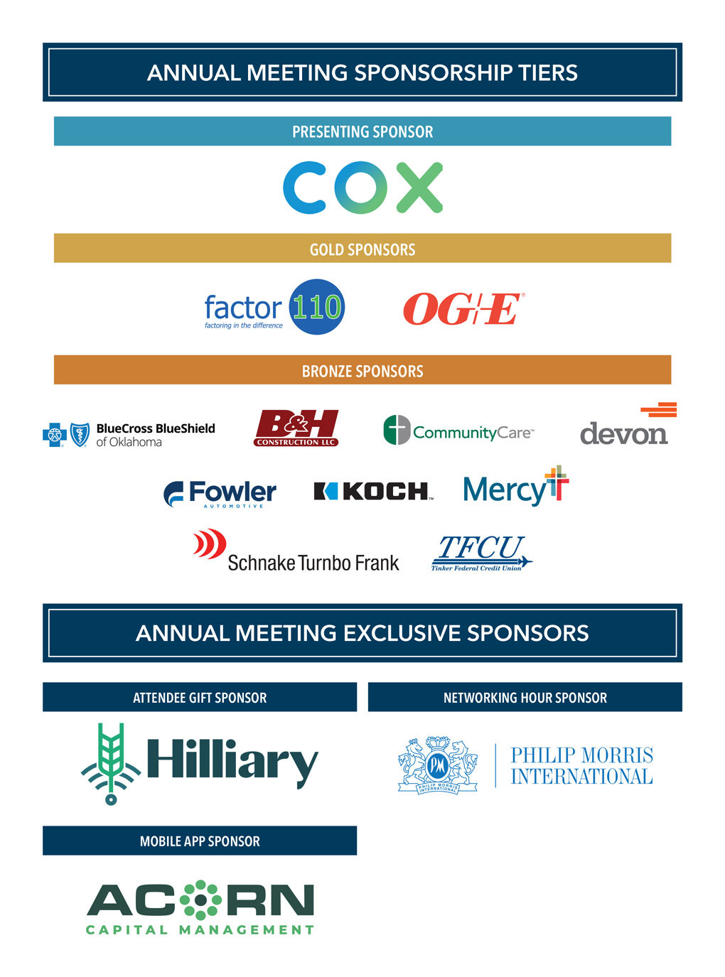 2026 Annual Meeting Sponsors