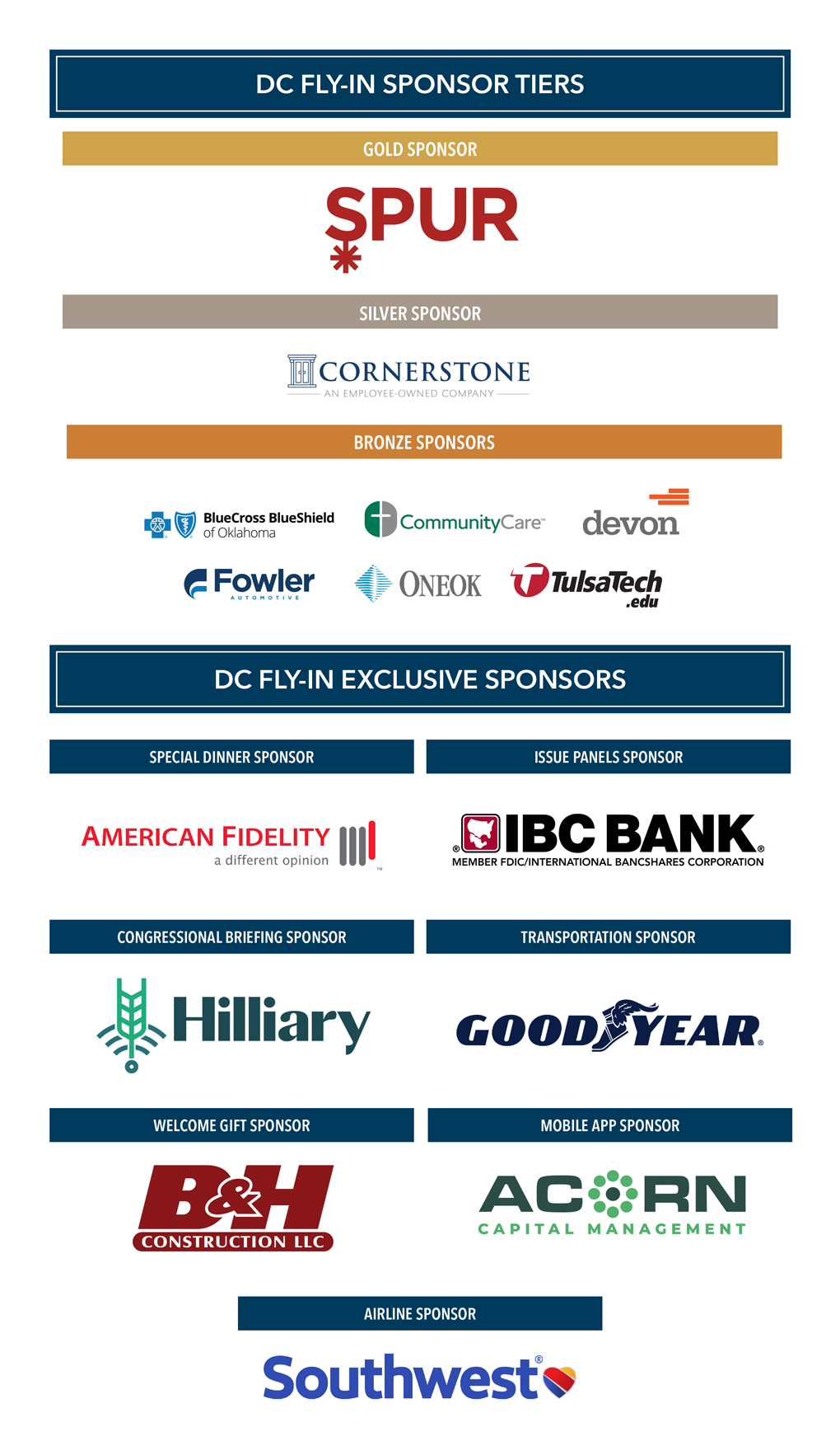 DC Fly-In Sponsors