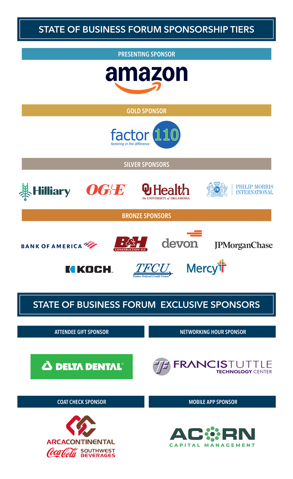 2026 State of Business Forum Sponsors
